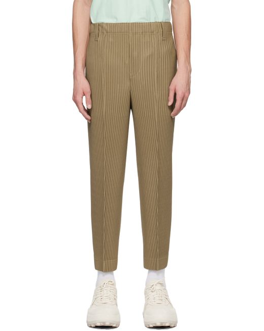 Homme Pliss Issey Miyake Beige Compleat Trousers