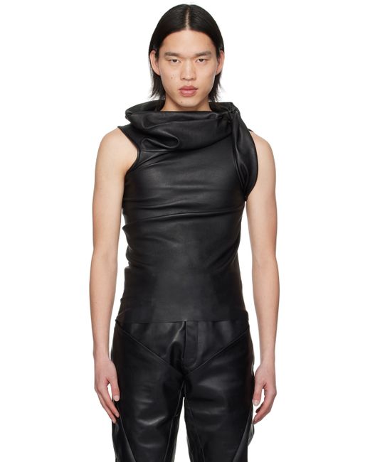 Rick Owens Banded Leather T-Shirt