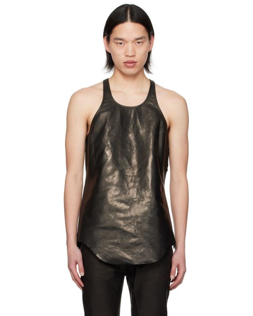 Rick Owens Racer Back Leather Tank Top