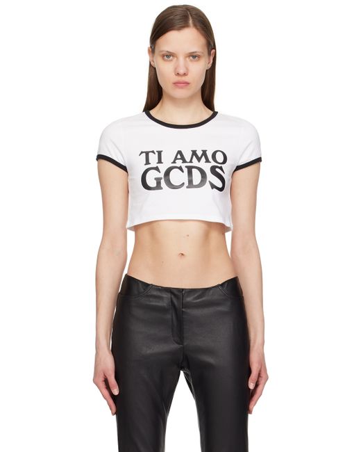 Gcds Black Ti Amo T-Shirt