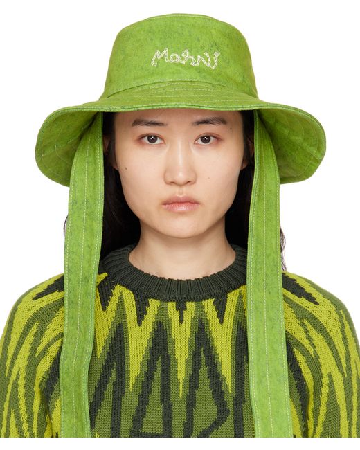 Marni Marble Dyed Bleached Bucket Hat