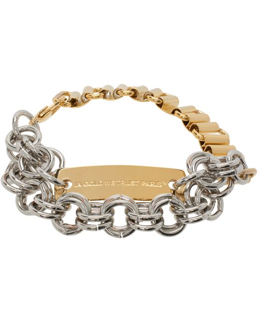 In Gold We Trust Paris Silver Multi Chains Bracelet