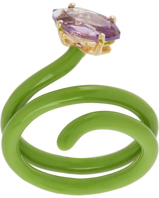 Bea Bongiasca Purple Looped Vine Ring