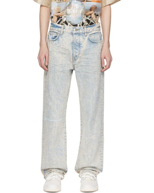 Amiri Blue Off-White Shotgun Jeans