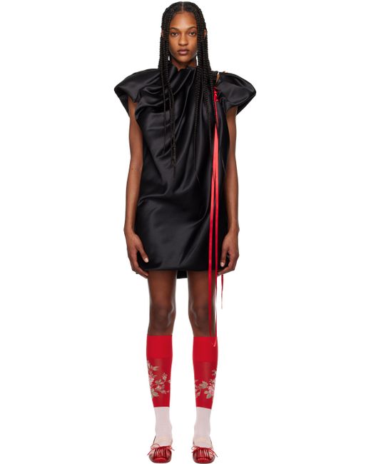 Simone Rocha Black Pleated Minidress