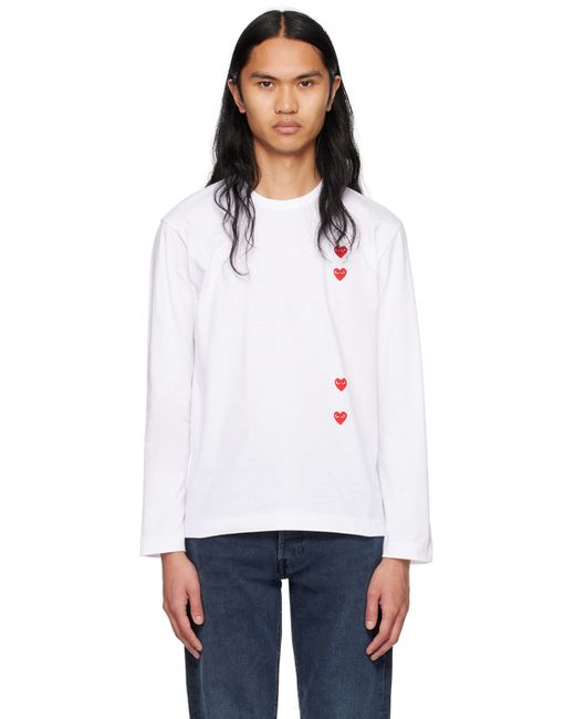 Comme Des Garçons Play Vertical Heart Long Sleeve T-Shirt