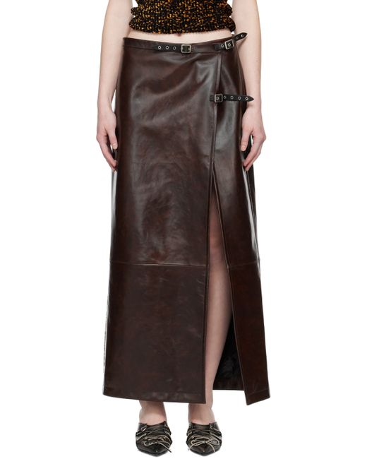 Acne Studios Long Leather Maxi Skirt