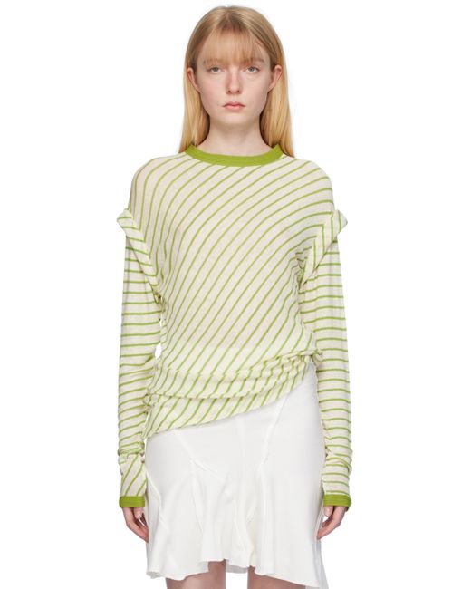 Talia Byre White Striped Long Sleeve T-Shirt
