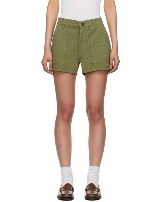 Re/Done Military Mini Shorts