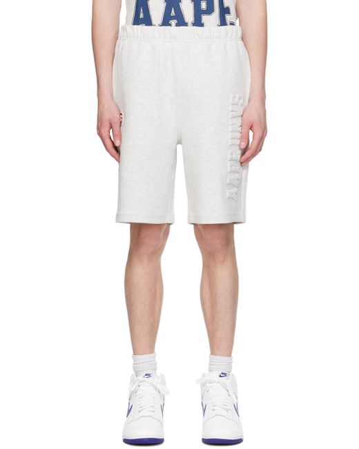 AAPE by A Bathing Ape Gray Embossed Shorts