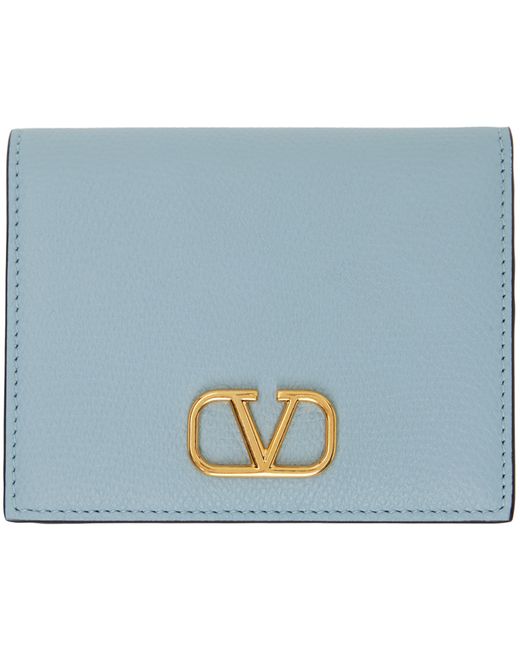 Valentino Garavani Compact VLogo Signature Grainy Calfskin Wallet
