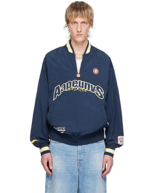 AAPE by A Bathing Ape Navy Patch Jacket