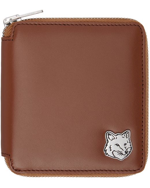 Maison Kitsuné Fox Head Square Zipped Wallet
