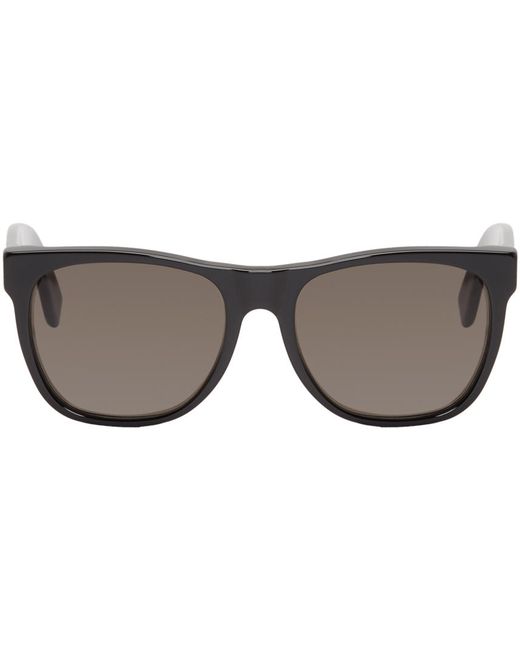 Super Black Rectangular Classic Sunglasses