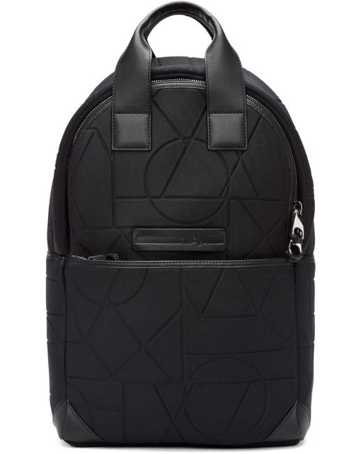 McQ Alexander McQueen Black Embossed Neoprene Backpack