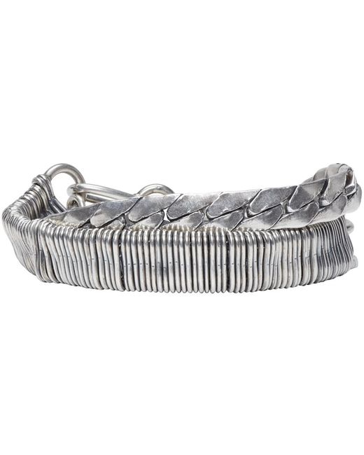 Goti Silver Double Chain Bracelet