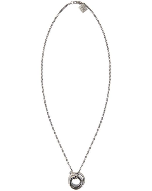 Goti Silver Multiple Rings Necklace