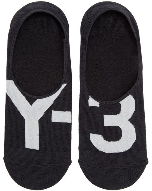 Y-3 Black Logo No-Show Socks
