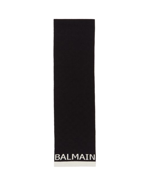 Balmain and Logo Scarf