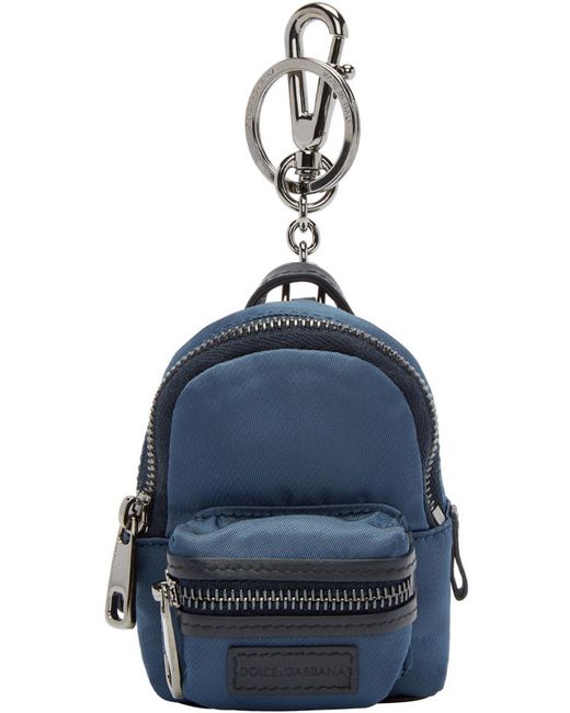 Dolce & Gabbana Dolce and Gabbana Navy Mini Backpack Keychain