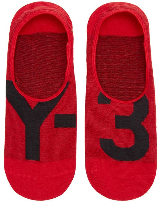 Y-3 Red Logo No-Show Socks