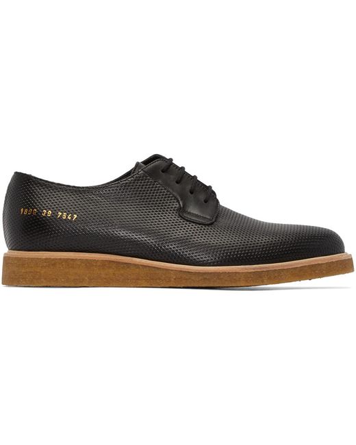 Common Projects Black Perforated Derbys