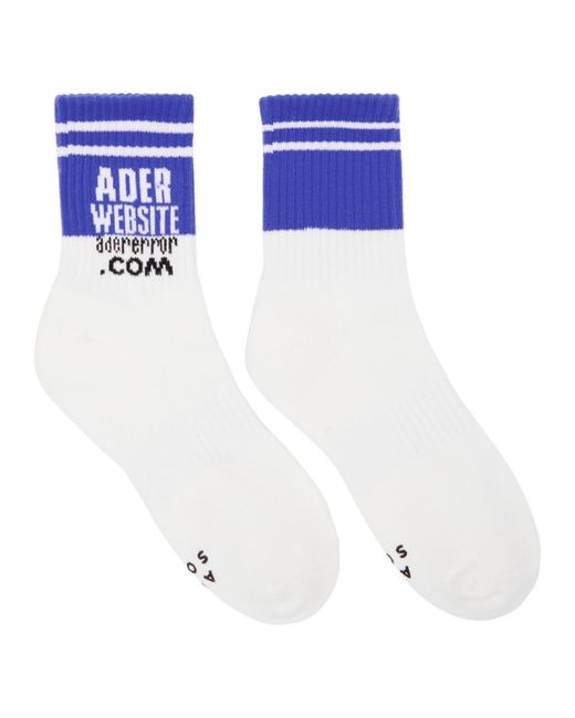 Ader Error and White WWW Socks