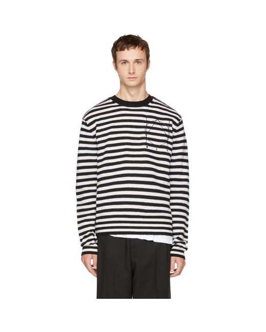 McQ Alexander McQueen and Striped Glyph Logo Sweater
