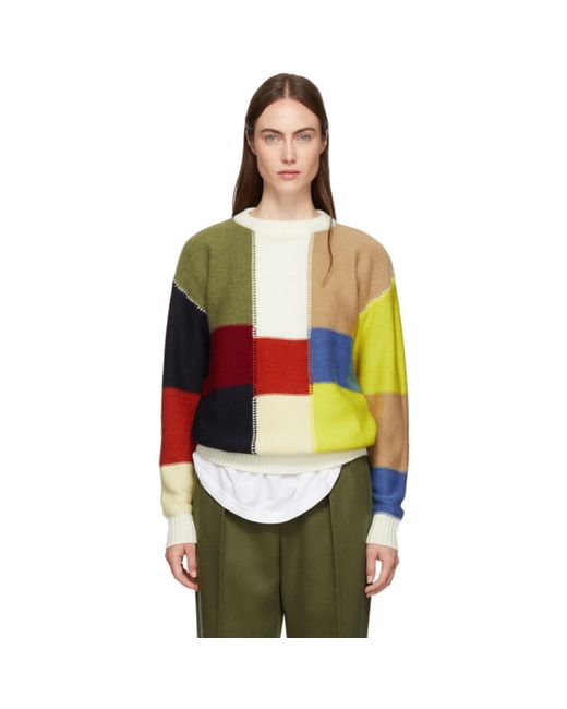 See by Chloé Multicolor Patchwork Sweater