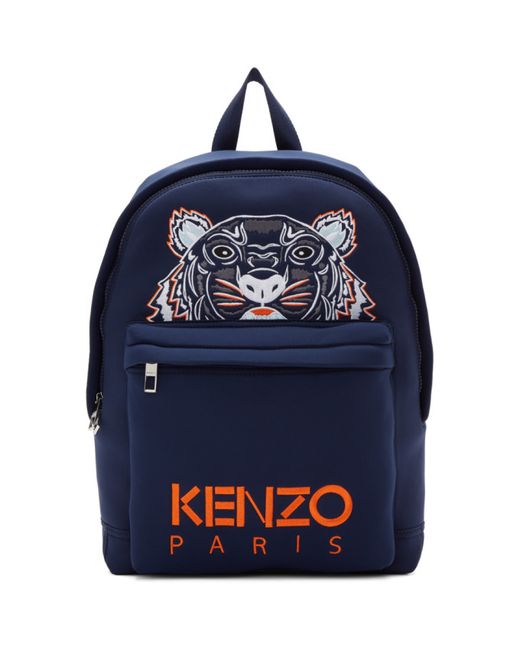 Kenzo Navy Tiger Logo Backpack