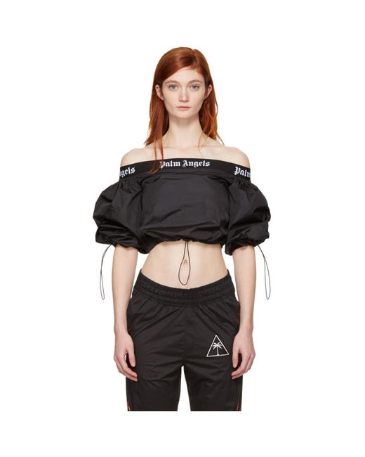 Palm Angels Balloon Off-The-Shoulder Blouse