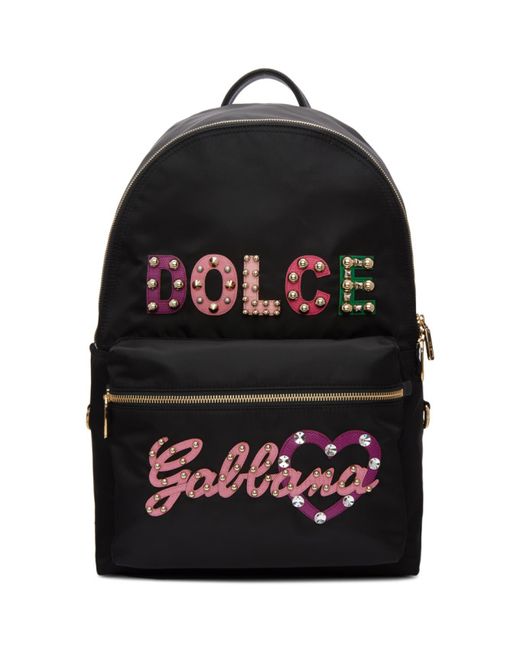 Dolce & Gabbana Studded Logo Backpack