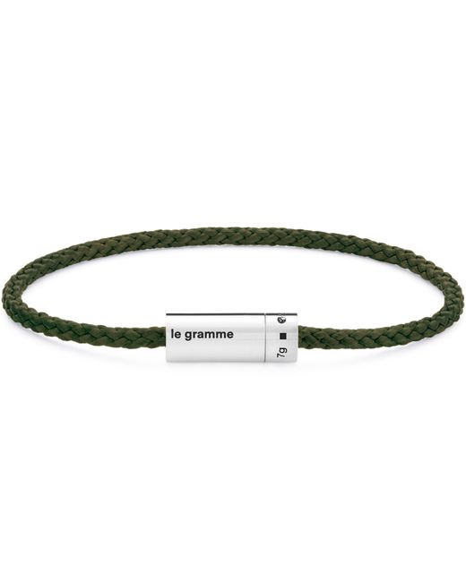 Le Gramme 7g Polished Sterling Silver Nato Cable Bracelet