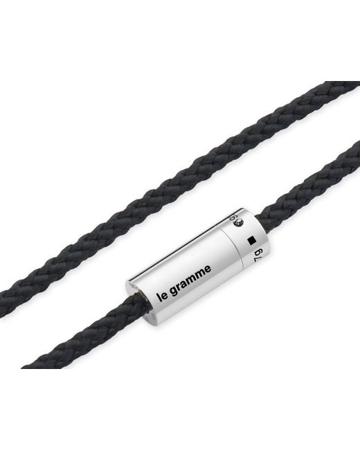 Le Gramme 7g Polished Sterling Silver Nato Cable Bracelet