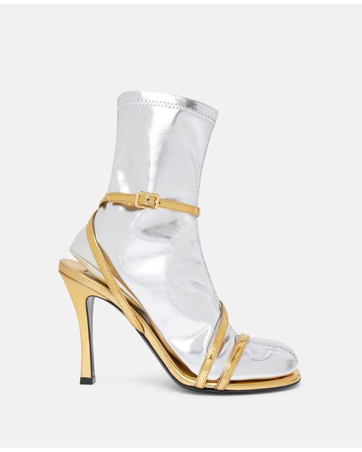 Stella McCartney Double-Chromatic Sock-Effect Heeled Boots