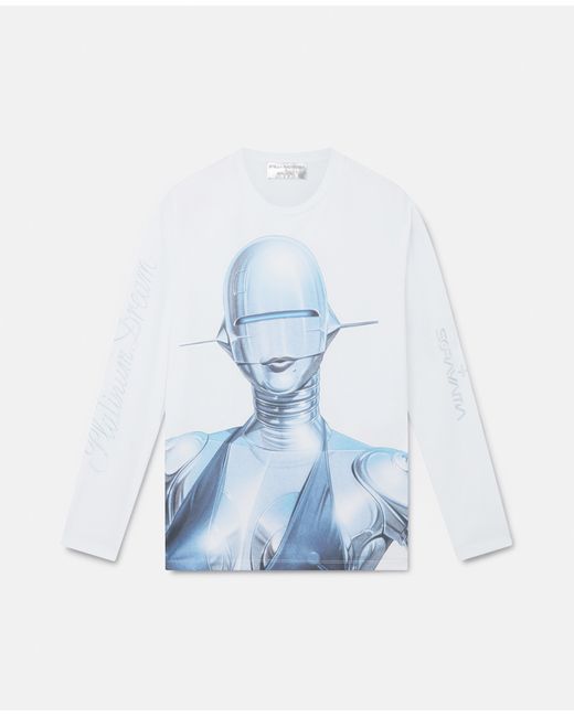 Stella McCartney Sexy Robot Long-Sleeve Organic Cotton T-Shirt