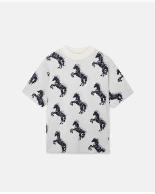 Stella McCartney Pixel Horse Jacquard T-Shirt