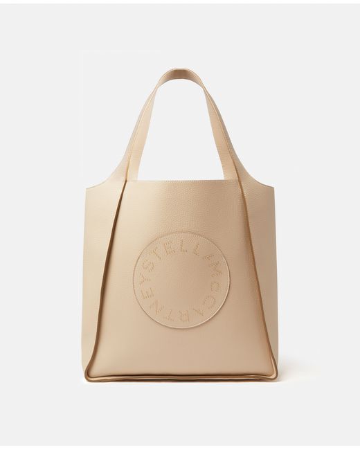 Stella McCartney Logo Studded Grainy Alter Mat Square Tote Bag