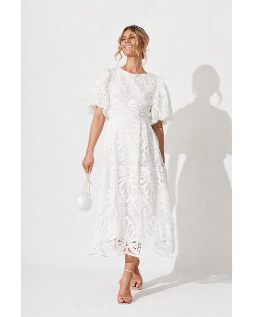 St.Frock Party Tillie Lace Maxi Dress Short sleeve by