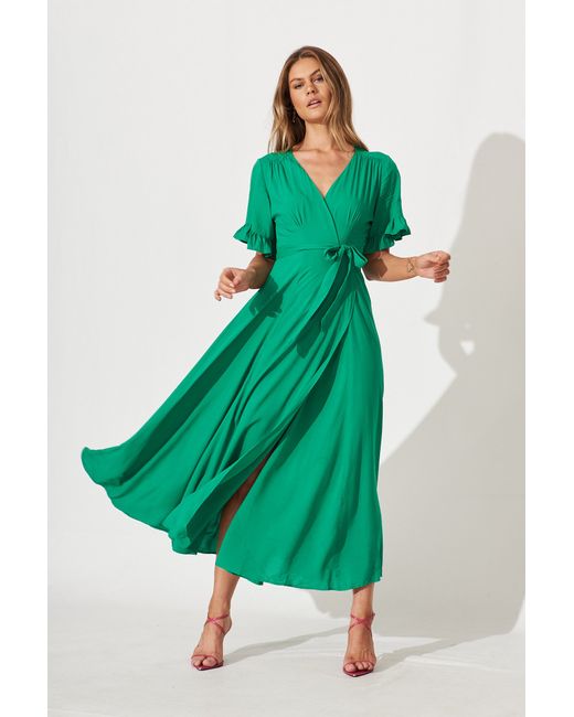 St.Frock Rondal Maxi Wrap Dress Short sleeve by