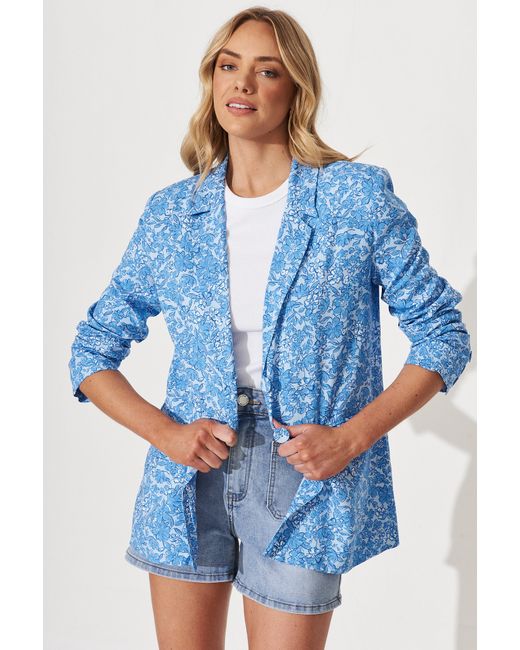 St.Frock Honor Blazer Full length sleeve With White Print by