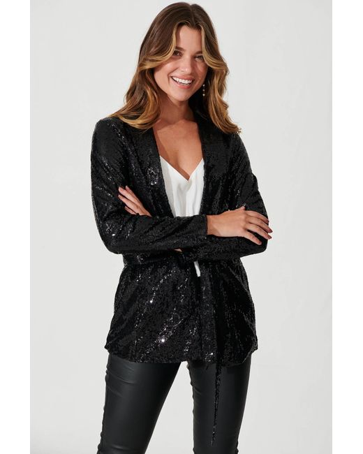 St.Frock Party Reputation Blazer Full length sleeve Sequin by