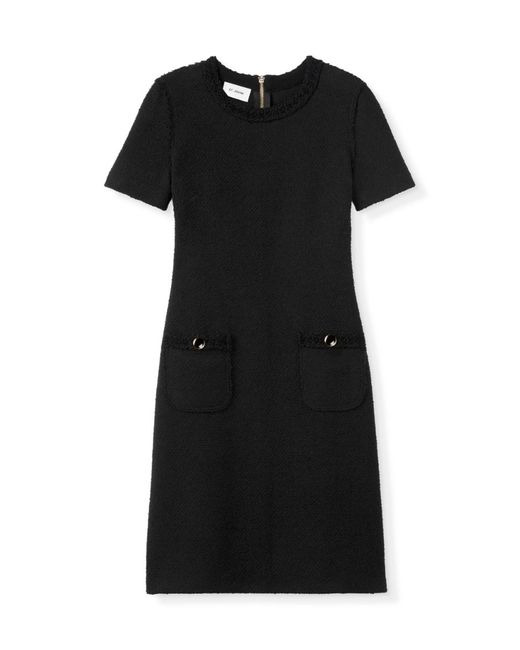 St. John Compact Boucle Knit Short Sleeve Dress
