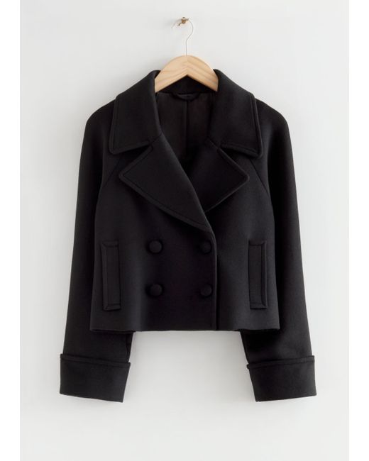 Other Stories Cropped Pea Coat