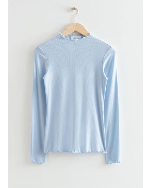 Other Stories Frilled Long Sleeve Top