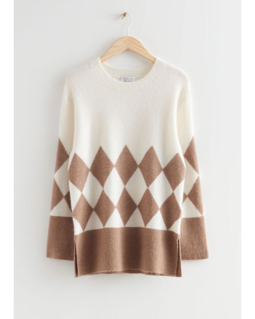 Other Stories Argyle Knit Sweater
