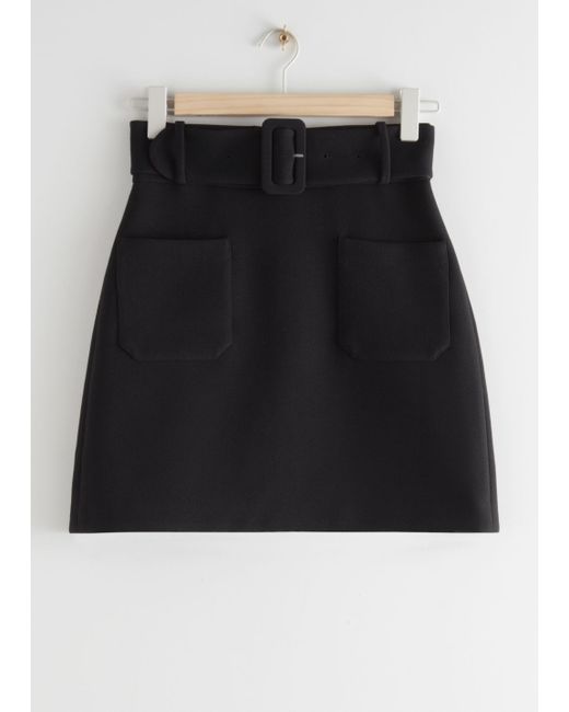 Other Stories Belted Mini Skirt