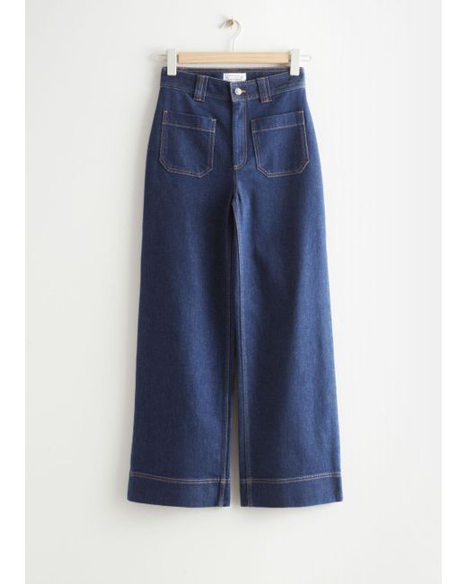 Other Stories Wide Leg Patch Pocket Jeans