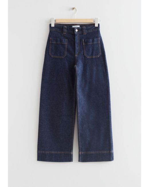 Other Stories Wide Leg Patch Pocket Jeans