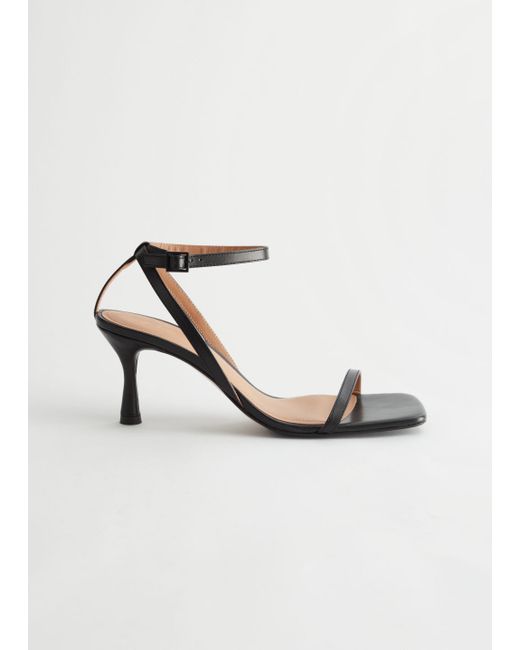 Other Stories Strappy Leather Heeled Sandal
